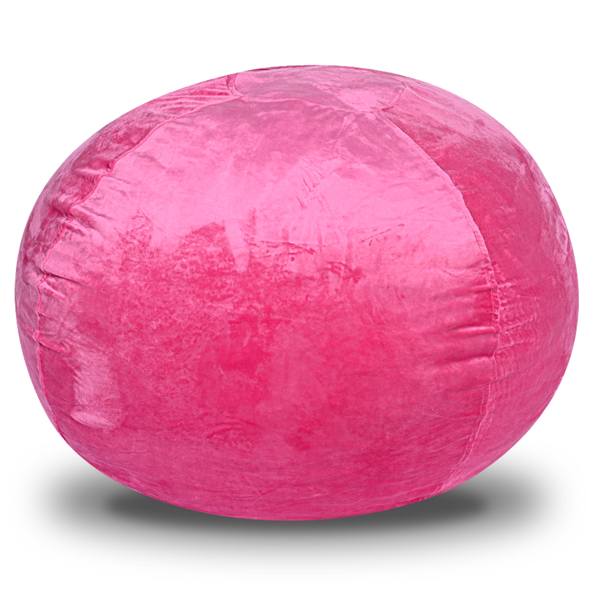 Minky Velvet Bean Bag Chair, Pink 5Ft Plush Floor