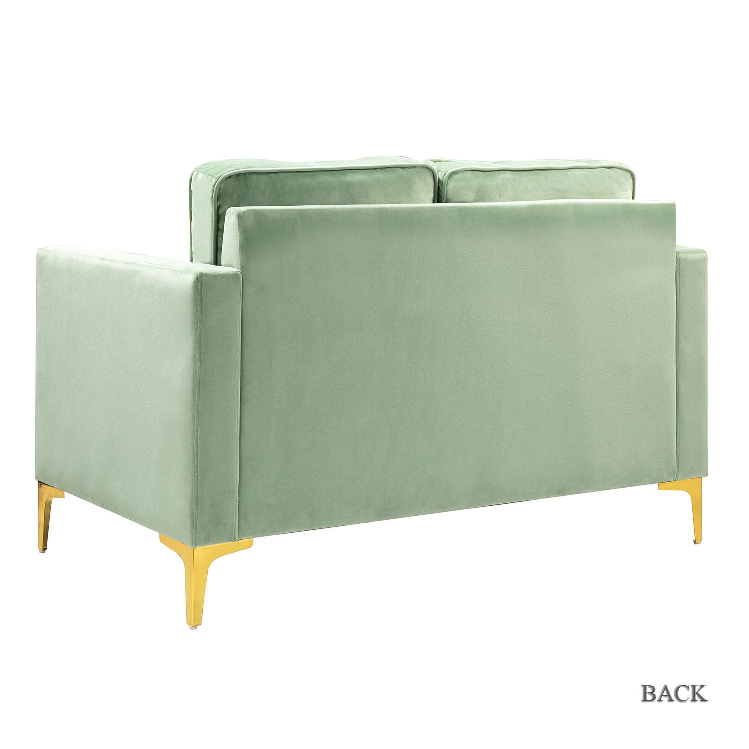 Eldoria Sofa,Sage - Sage Foam Metal & Wood