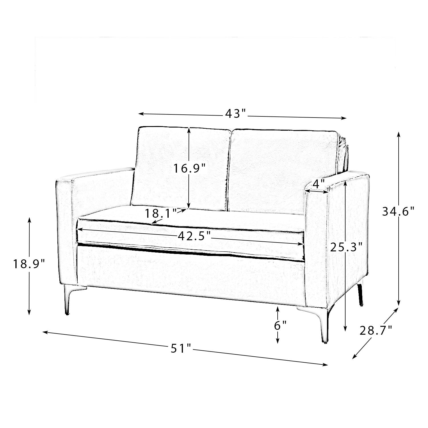 Eldoria Sofa,Sage - Sage Foam Metal & Wood