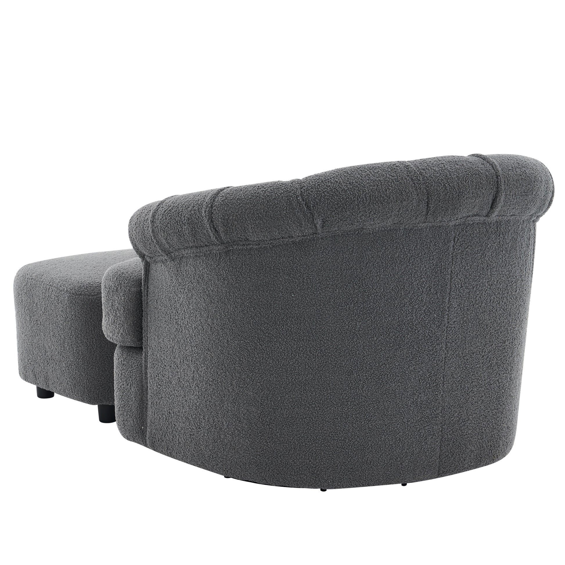 Swivel Chair With Ottoman, Modern Luxury Velvet