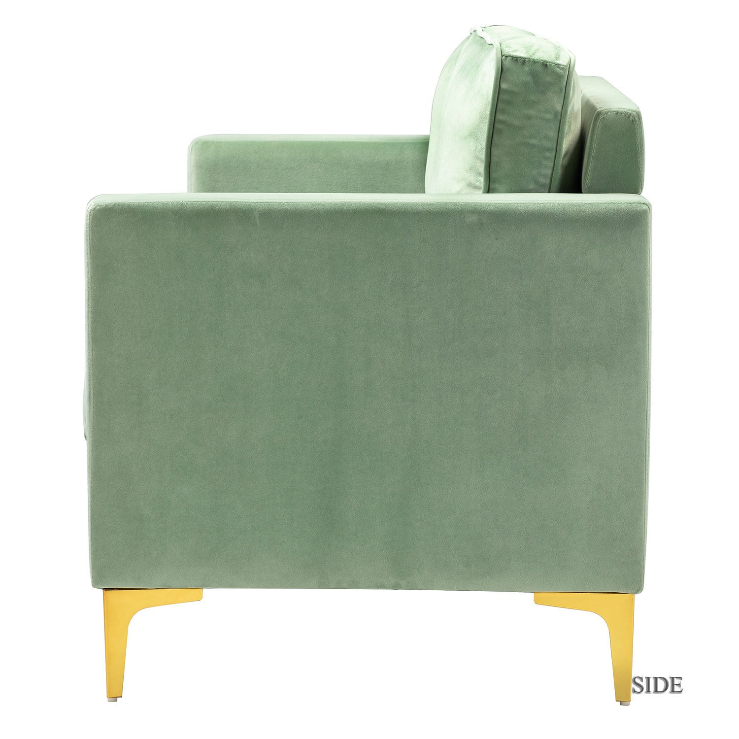 Eldoria Sofa,Sage - Sage Foam Metal & Wood