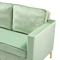 Eldoria Sofa,Sage - Sage Foam Metal & Wood