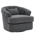 Swivel Chair With Ottoman, Modern Luxury Velvet