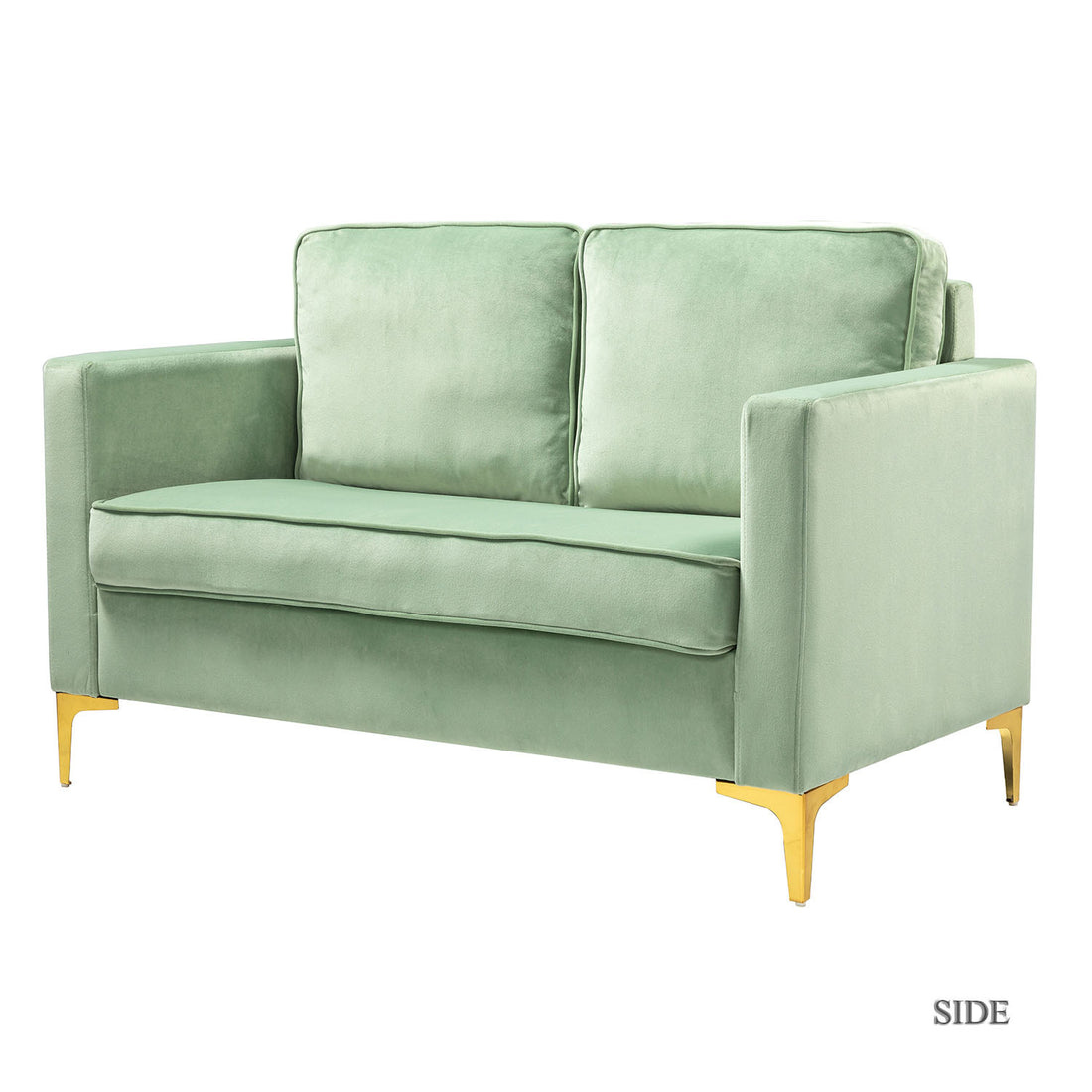 Eldoria Sofa,Sage - Sage Foam Metal & Wood