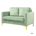 Eldoria Sofa,Sage - Sage Foam Metal & Wood