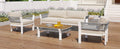 4 Piece Outdoor Patio Conversation Set with beige+grey-seats 4-garden & outdoor-complete