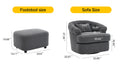 Swivel Chair With Ottoman, Modern Luxury Velvet