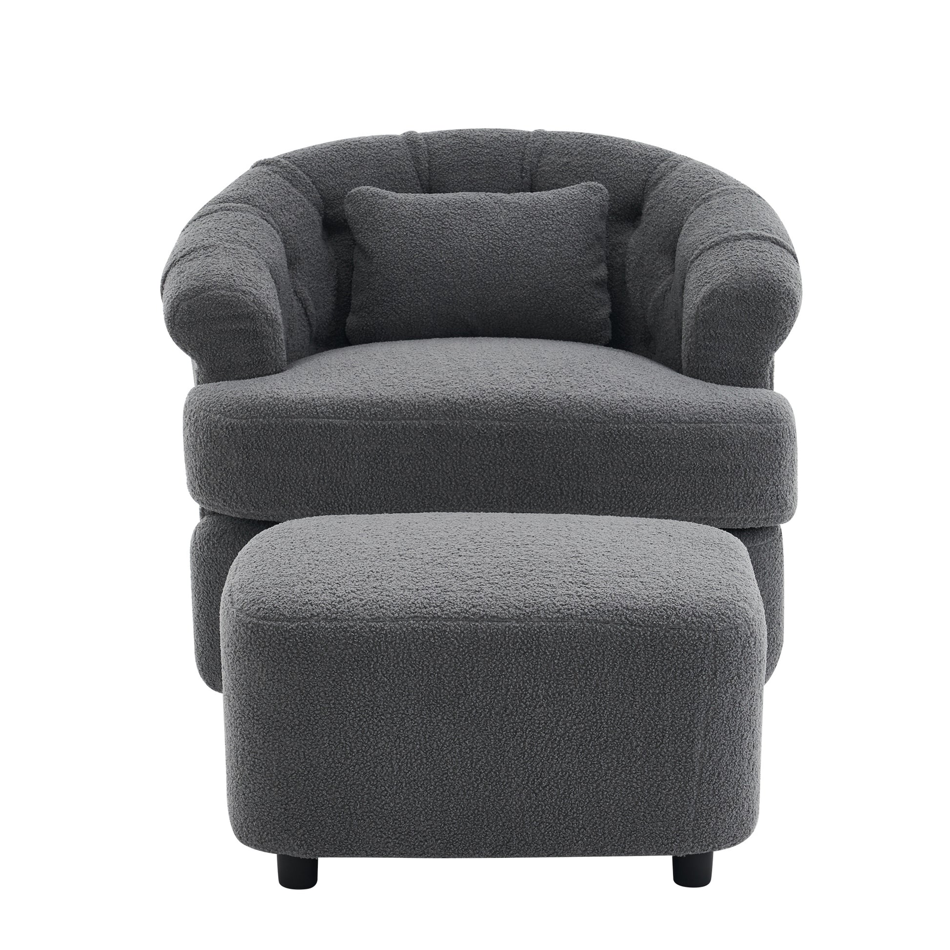 Swivel Chair With Ottoman, Modern Luxury Velvet