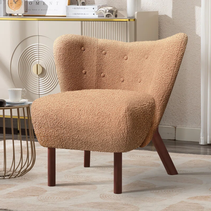 32" Wide Upholstered Wingback Accent Chair With