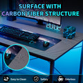 Gaming Desk With Led Lights, Pc Gamer Desk For