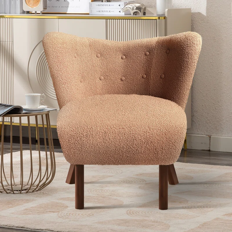 32" Wide Upholstered Wingback Accent Chair With