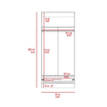 Ambery 180 Armoire, Two Shelves, Double Door,