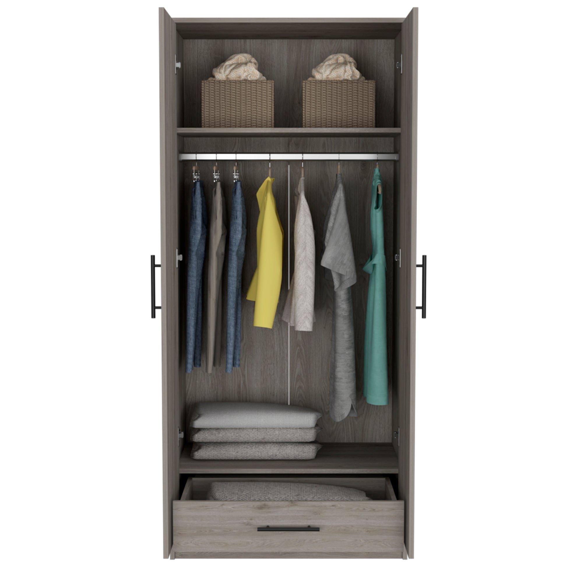 Ambery 180 Armoire, Two Shelves, Double Door,