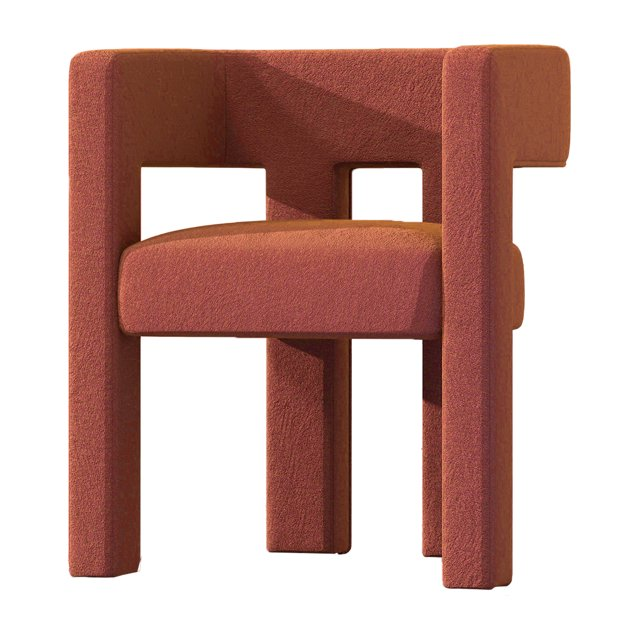 24" Wide Upholstered Armchair With 4 Legs - Red