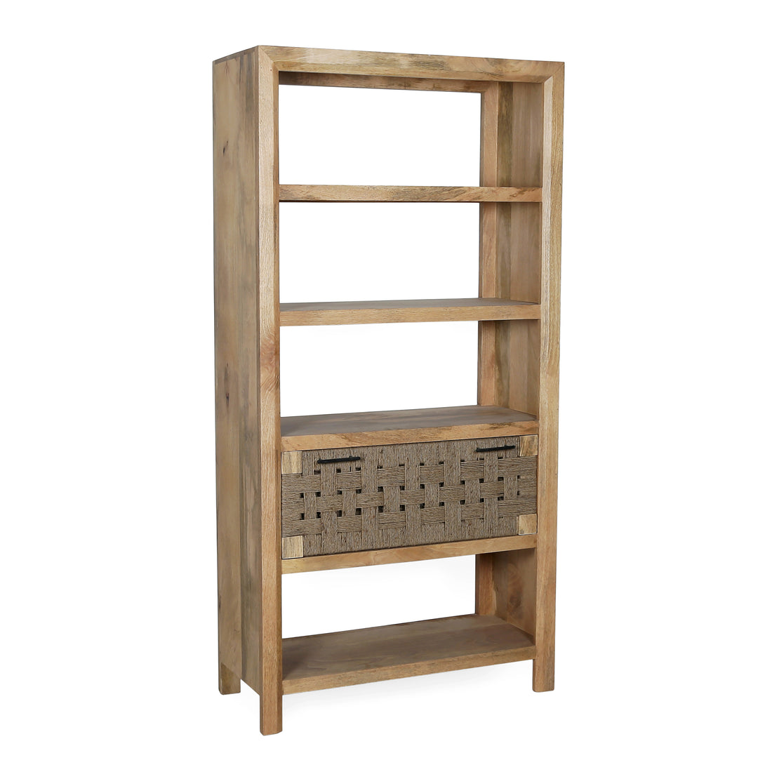 36X15X72" Shelf With Drawer,Natural - Beige Brown