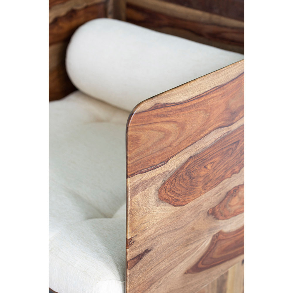 29.5X27.6X30" Sofa - Brown Wood