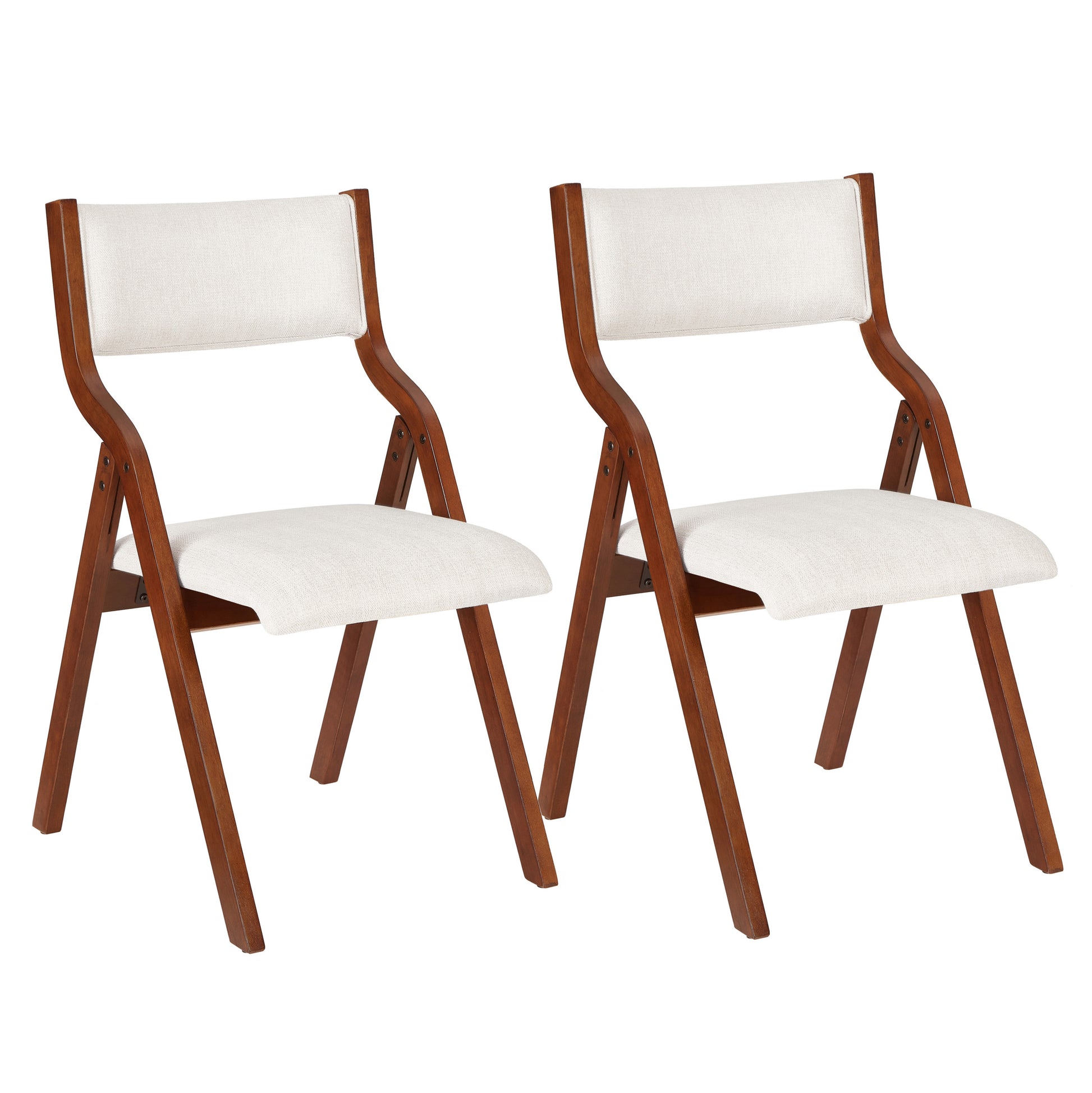 Upholstered Folding Dining Chair, Space Saving,