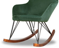 Chelsea Velvet Rocking Chair - Green Velvet