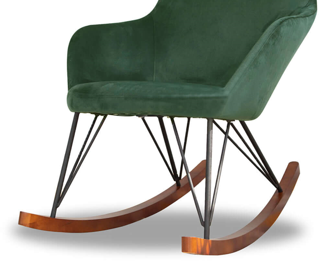 Chelsea Velvet Rocking Chair - Green Velvet