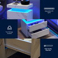 Nightstand Led Bedside Table Cabinet Lights