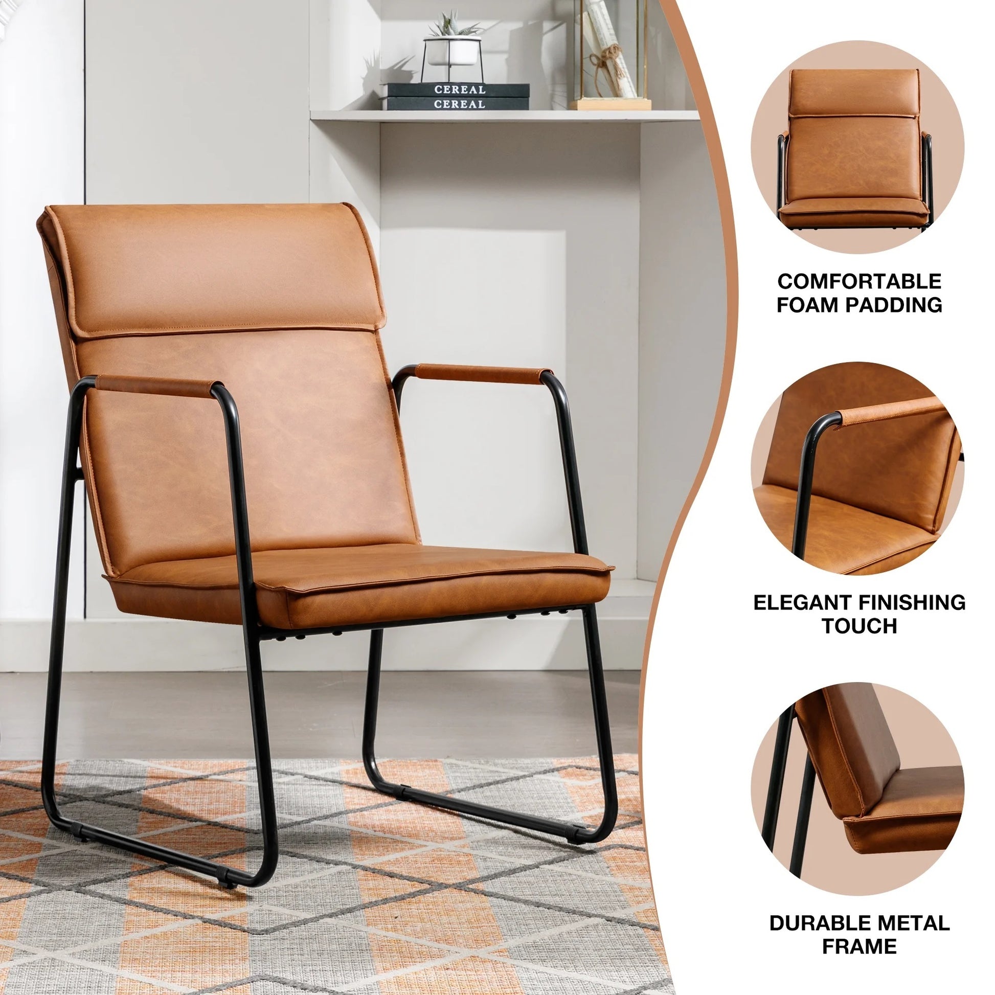 Modern Accent Chair, Mid Century Sitting Chair -