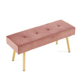 Long Bench Bedroom Bed End Stool Bed Benches Pink pink-velvet-primary living