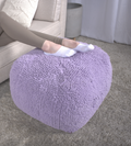 Spongy Microfiber Square Pouf, Lavender lavender-microfiber