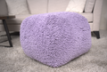 Spongy Microfiber Square Pouf, Lavender lavender-microfiber