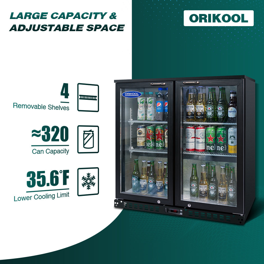 Orikool Beverage Refrigerators Cooler, 35 Inch 2