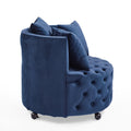 Velvet Upholstered Swivel Chair For Living Room,