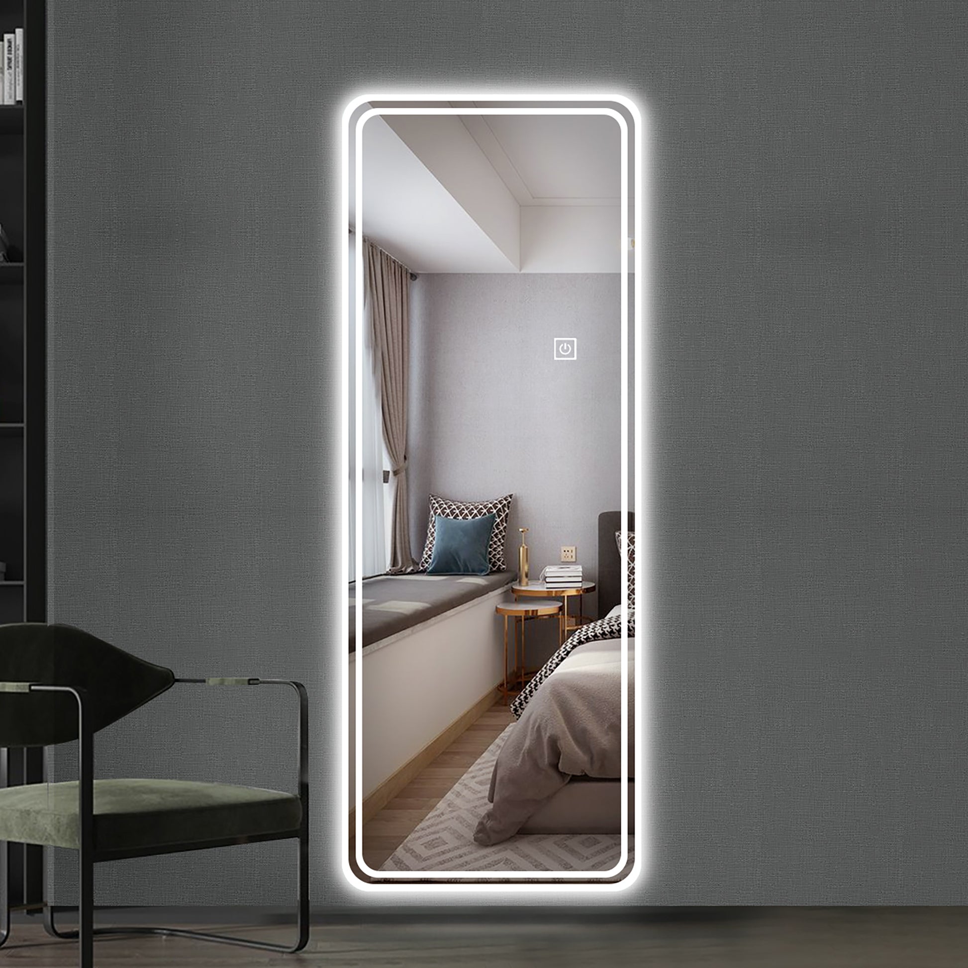 65"X24" Full Length Floor Mirror Led Whole Body -