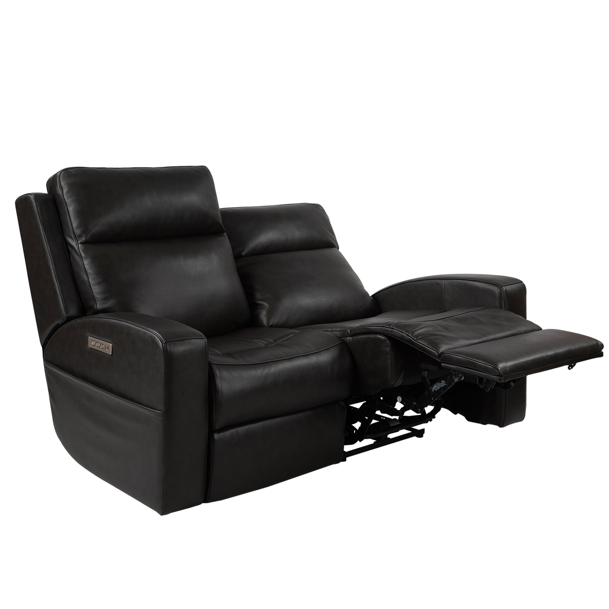 Caleb Tp Raf Recliner - Black Foam Leather 2 Seat