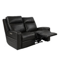 Caleb Tp Raf Recliner - Black Foam Leather 2 Seat