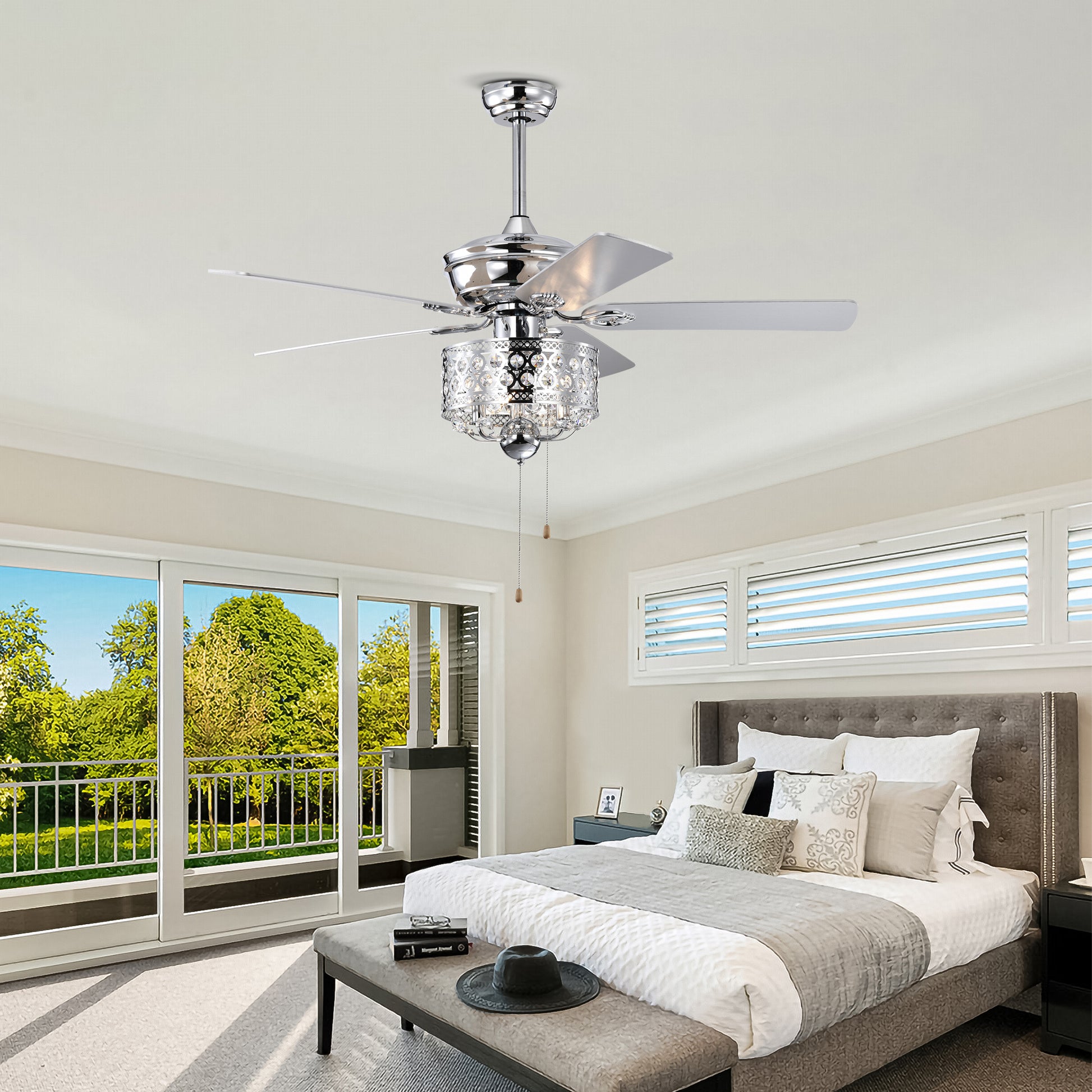 52 Inch Indoor Ceiling Fan With Pull