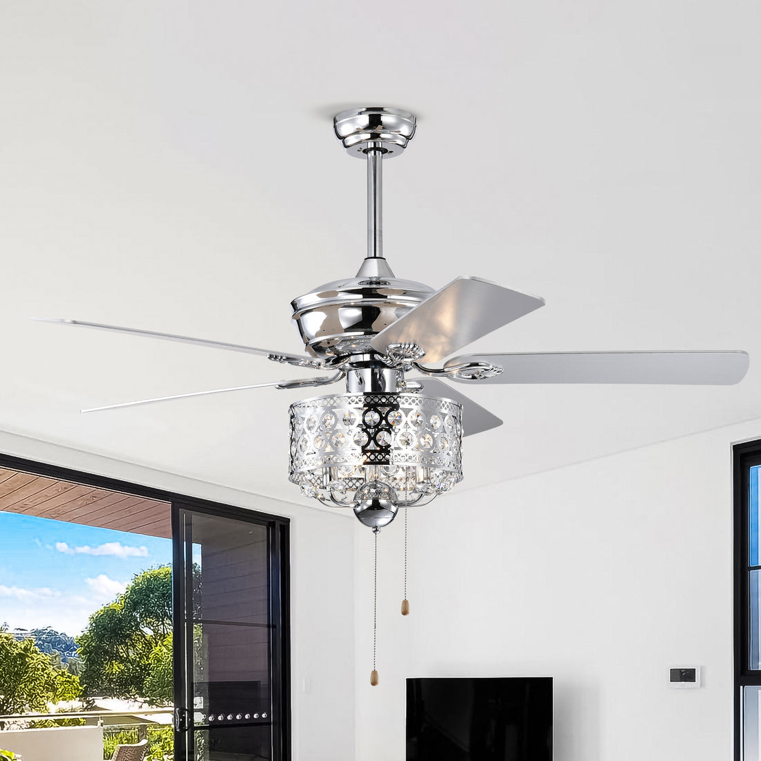 52 Inch Indoor Ceiling Fan With Pull