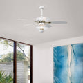 52'' Low Profile Ceiling Fanwhite Modern Ceiling
