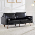 74'' Modern Sofa Couch, Faux Leather Mid Century