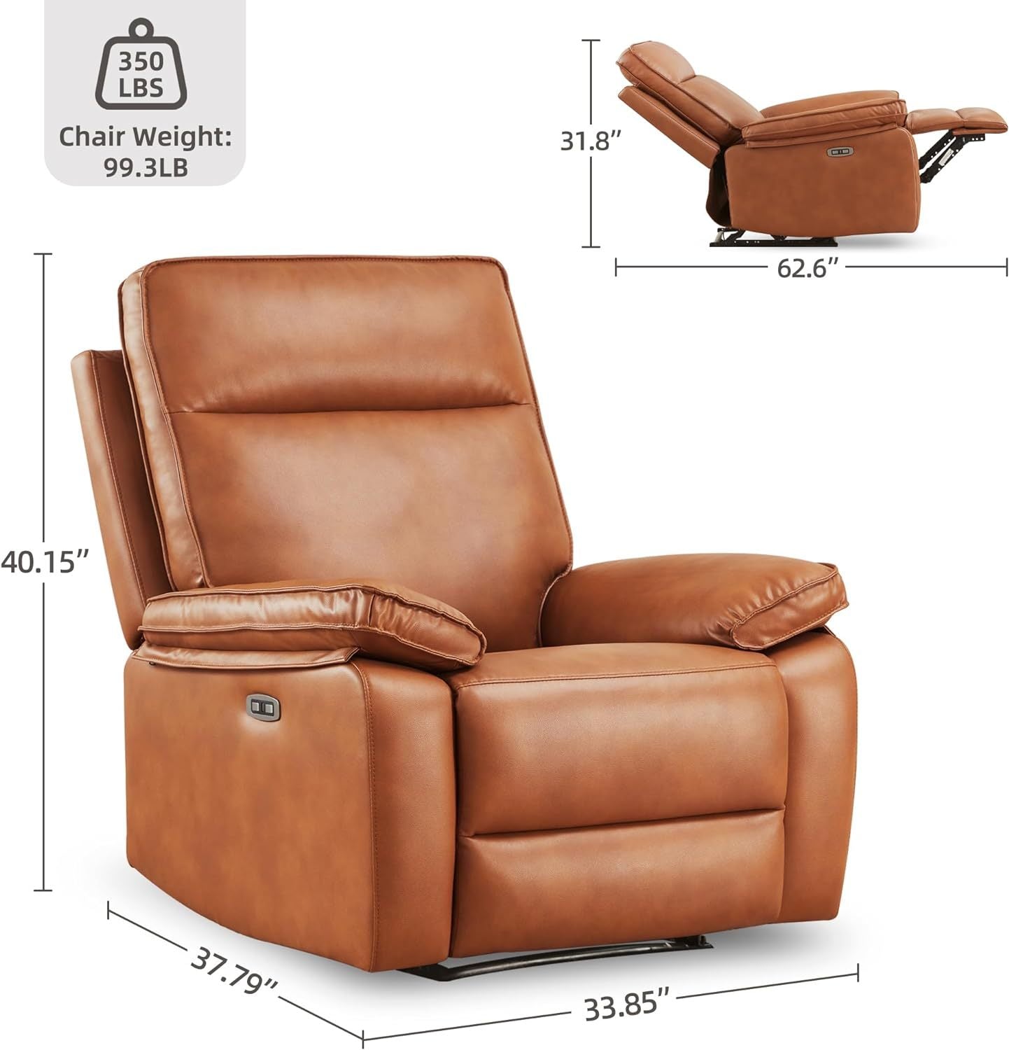 Electric Power Recliner Chair With Usb Port,