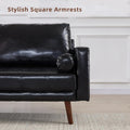 74'' Modern Sofa Couch, Faux Leather Mid Century