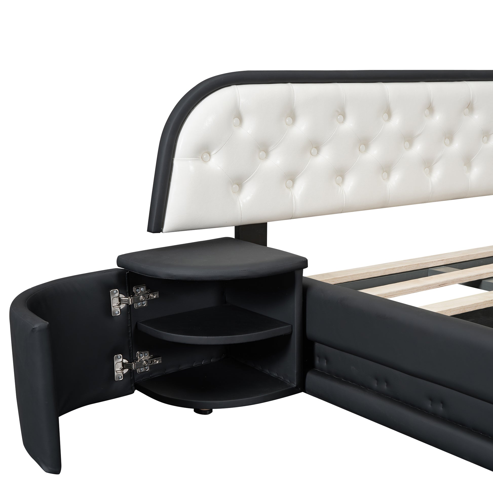 Queen Size Storage Upholstered Tufted Hydraulic -