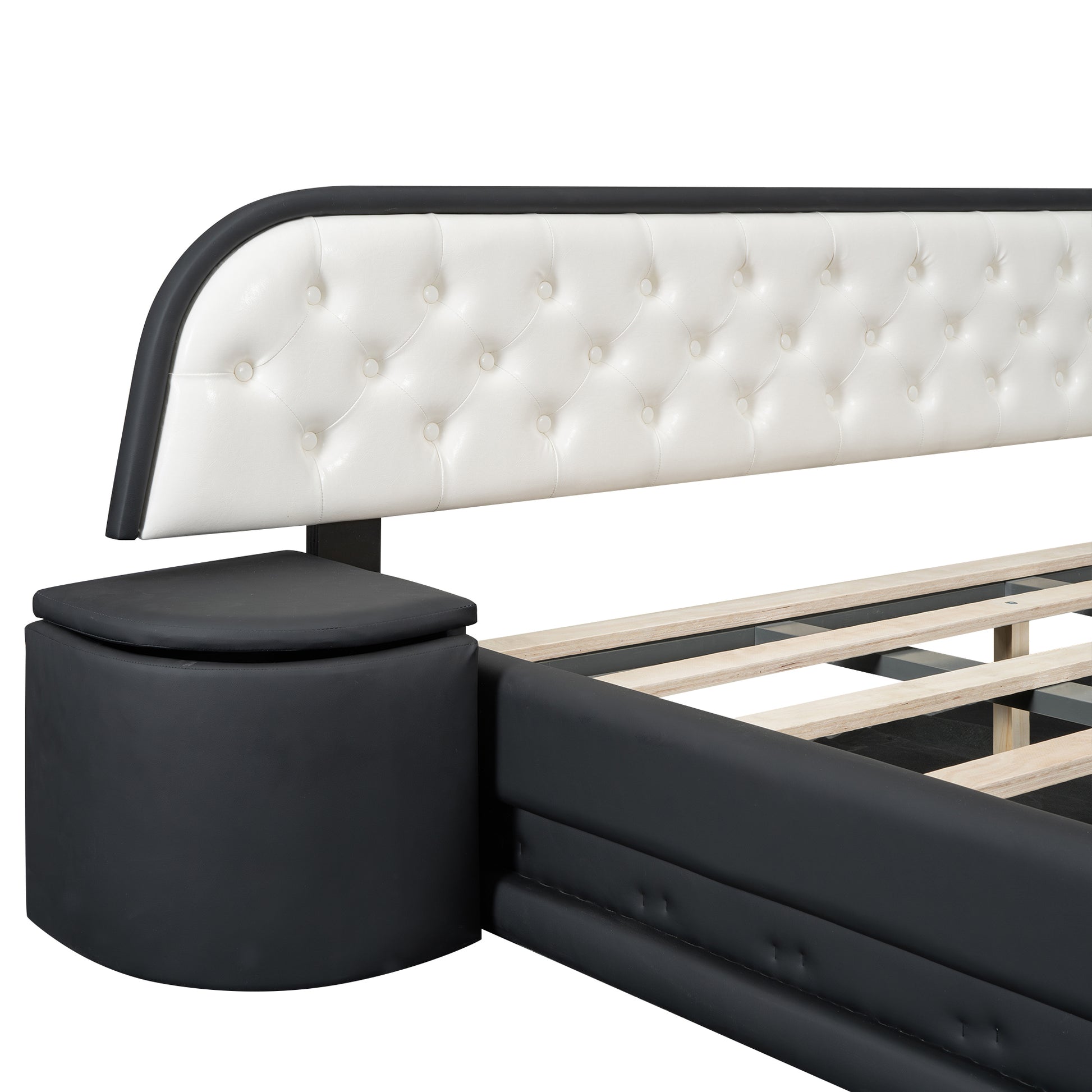 Queen Size Storage Upholstered Tufted Hydraulic -