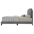 Grey Upholstered Queen Bed - Box Spring Required