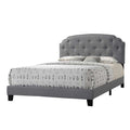 Grey Upholstered Queen Bed - Box Spring Required