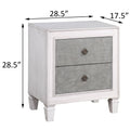 Rustic Grey And Weathered White 2 Drawer