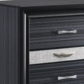 Black 3 Drawer Nightstand - Black 3 Drawers