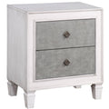 Rustic Grey And Weathered White 2 Drawer