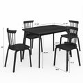 Solid Wood Dining Table With 4 Solid Wood Slat