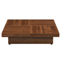 Square Marble Veneer Coffee Table Sliding Top