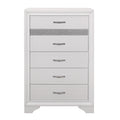 Glamorous White Finish 1Pc Chest Of Drawers Faux