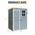 5X3Ft Resin Outdoor Storage Shed Kit Perfect To